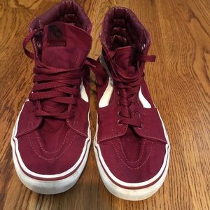 ❌SOLD❌Maroon/Red Van High Tops